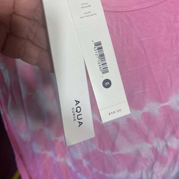 Aqua Tie-Dye Long Sleeve Tee Shirt Size 3X NWT‎ - Picture 4 of 4